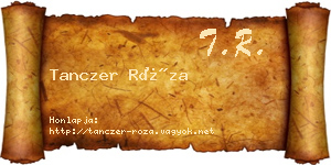 Tanczer Róza névjegykártya