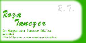 roza tanczer business card